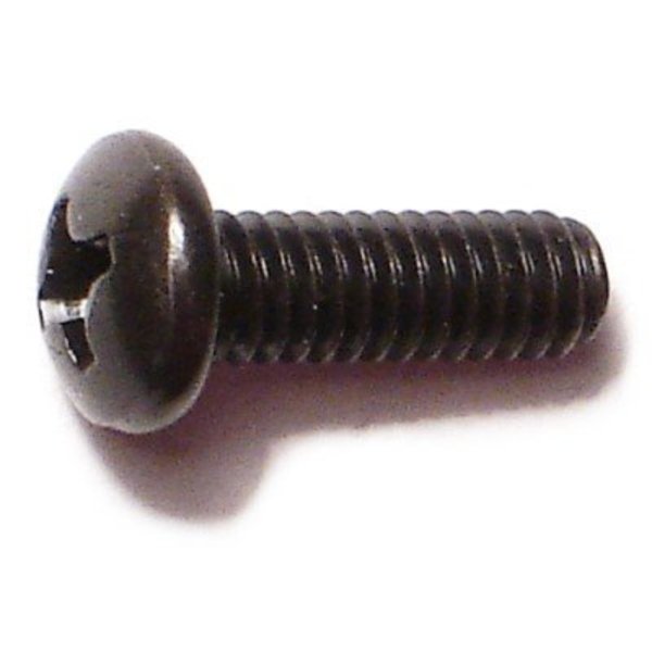 Midwest Fastener #8-32 x 1/2 in Phillips Pan Machine Screw, Black Oxide Steel, 30 PK 33152